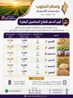قيم الدعم لقطاع المحاصيل البعلية